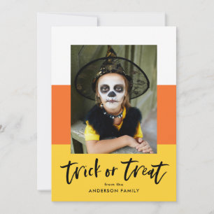 Festiva Caramelo de Maíz Tarjeta de Foto de Halloween Tr