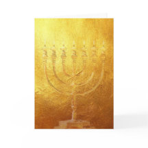 Card oros Menorah | oro | Israel | tarjeta