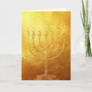 Festiva Card oros Menorah   oro   Israel   tarjeta