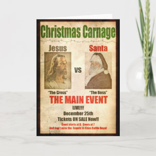 Festiva Carnicería de Jesús contra tarjeta Santa