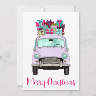 Festiva Carro violento con tarjeta de vacaciones de regalo