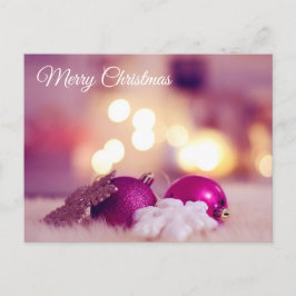 Festiva Cartão Postal de Natal Rosa Amor de Amigo