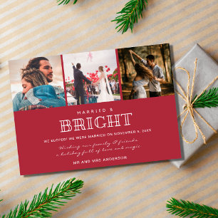 Festiva Casados y brillantes Tarjeta de Navidades electos