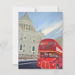 Festiva Catedral de San Pablo y tarjeta de autobús de Lond