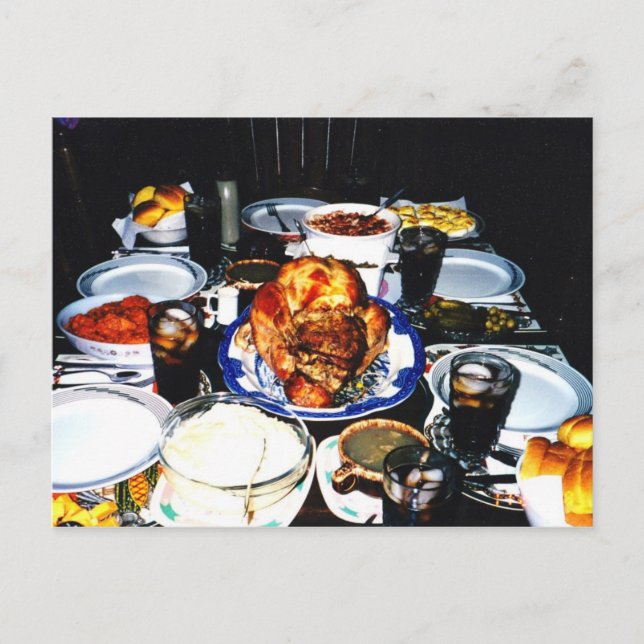 Festiva Cena de Acción de Gracias, postal (Anverso)