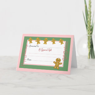 Festiva Certificado de regalo de tarjeta de navidades