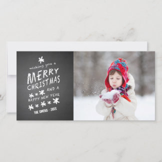 FESTIVA CHALKBOARD MERRY CHRISTMAS | TARJETA DE FOTOGRAFÍA