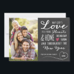 Festiva Chalkboard Tarjeta fotográfica de feriado de amor<br><div class="desc">Chalkboard Tarjeta fotográfica de Día de Amor de Dios de Orabella Prints. Por favor,  reemplace la imagen de plantilla con una foto propia antes de comprarla.</div>