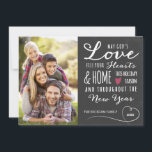 Festiva Chalkboard Tarjeta fotográfica de feriado de amor<br><div class="desc">Chalkboard Tarjeta fotográfica de Día de Amor de Dios de Orabella Prints. Por favor,  reemplace la imagen de plantilla con una foto propia antes de comprarla.</div>