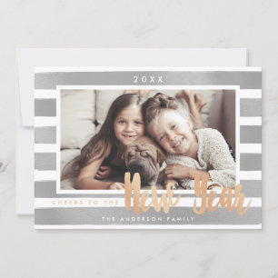 Festiva Cheque de Año Nuevo - tarjeta fotográfica