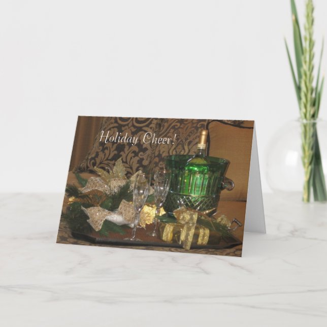 Festiva "Cheque de feriado" - Tarjeta de felicitación (Anverso)