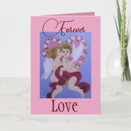 Festiva Cherubs de estilo victoriano, tarjeta de San Valen