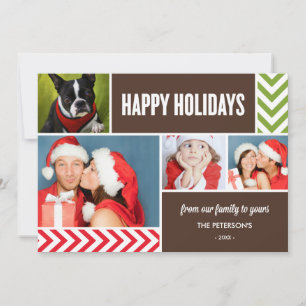 FESTIVA CHEVRON ARROWS TARJETA DE FOTOGRAFÍA DE VACACION