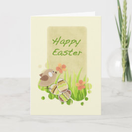 Festiva Chick de Pascua - Tarjeta feliz de Pascua