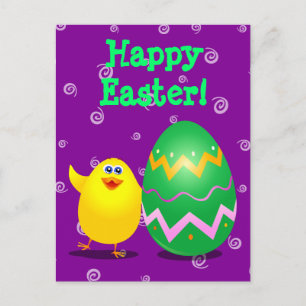Festiva Chick divertido de Pascua, postal