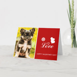 Festiva Chihuahua Perro cachorro feliz tarjeta de San Vale