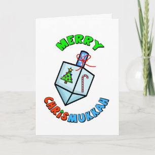 Festiva Chrismukkah Anagram Tarjeta de felicitación divert