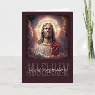 Festiva ¡Chrystus Zmartwychwstał! Tarjeta de Pascua en pol