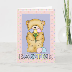 Festiva Chubby Cubby Teddy Bear d7 Tarjeta de saludo de Pa