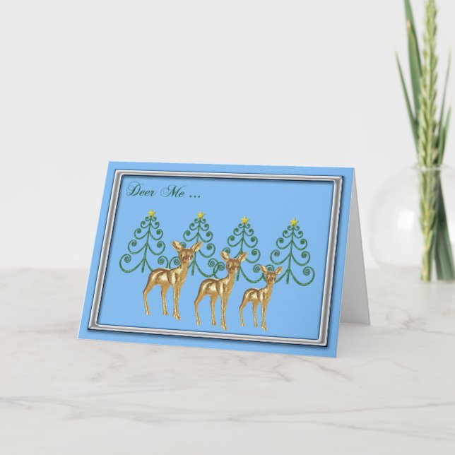 Festiva Ciervos yo tarjeta de Christrmas (Anverso)