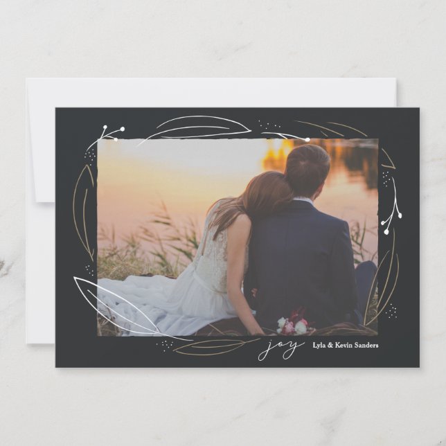 Festiva Círculo De La Tarjeta De Fotos De Joy Holiday (Anverso)