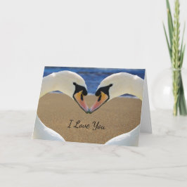 Festiva Cisnes que forman una tarjeta del el día de San