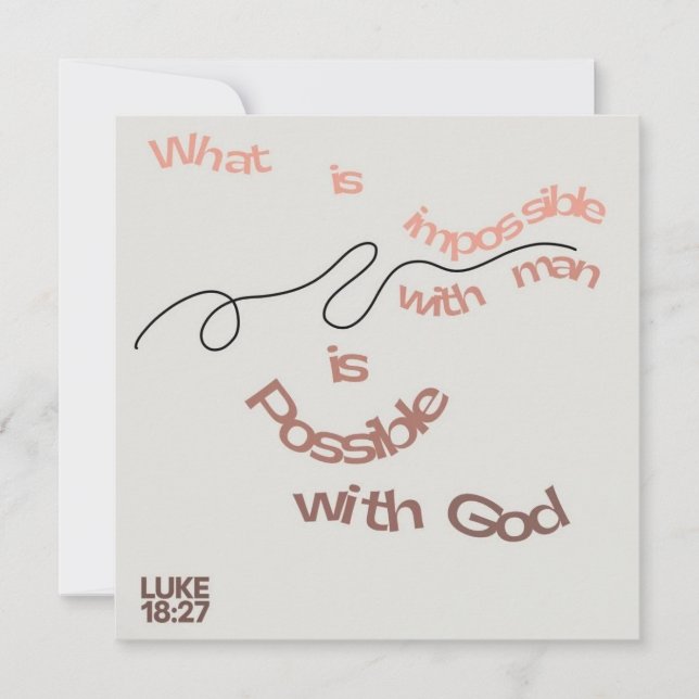 Festiva Cita bíblica / Tarjeta de saludo / Cristiano (Anverso)