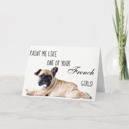 Festiva Cita de Bulldog francesa | Tarjeta de San Valentín