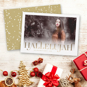 Festiva Clásica Hallelujah Tarjeta de foto religiosa para