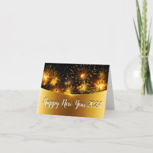 Festiva Clásico Glitzy Business Budget Tarjeta Feliz Año N