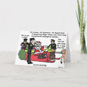 Festiva Claus reventó - la tarjeta de felicitación del