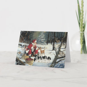 Festiva Cocker Spaniel cachorro tarjeta de Navidades de Sa