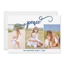 Colaje de fotos de vacaciones de paz Tarjeta de va