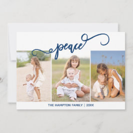 Festiva Colaje de fotos de vacaciones de paz Tarjeta de va