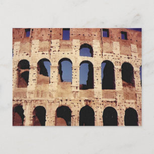 FESTIVA COLISEO EN POSTAL DE VIAJE DE ROMA