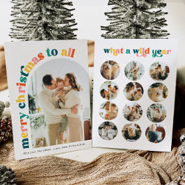 Festiva Colorida foto de Arco con tarjeta navideña Merry