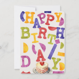 Festiva Colorida tarjeta de cumpleaños de Gummy