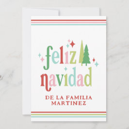 Festiva Colorida tarjeta de Navidades de fotos Feliz Navid
