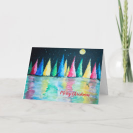 Festiva Colorida tarjeta navideña