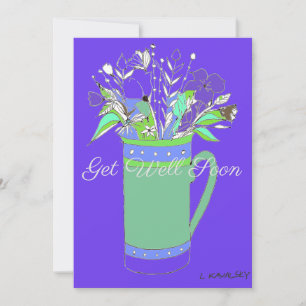 Festiva Coloridas Bastante Flores En Una Tarjeta De Mug