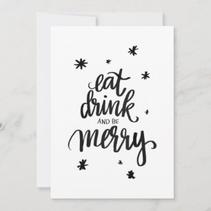 Festiva come, bebe y alégrate tarjeta