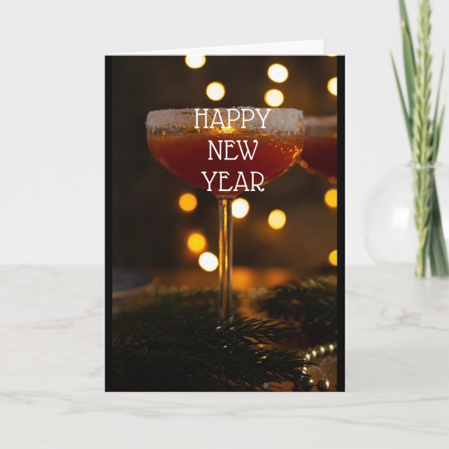 FESTIVA COME BEBIDA Y SEA MUY FELIZ TARJETA DE VACACIONES  (Anverso)