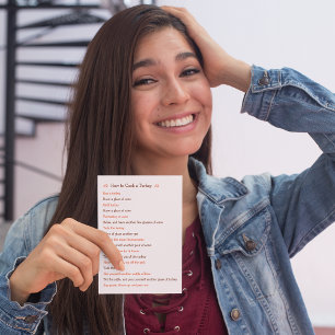 Festiva Cómo cocinar la tarjeta divertida de la receta de