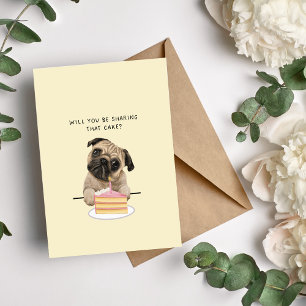 Festiva ¿Compartirás esa tarjeta de cumpleaños de Cake Pug
