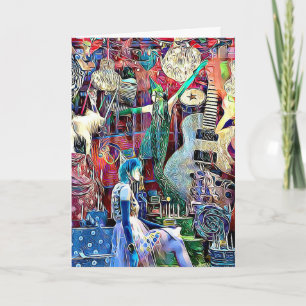 Festiva Compras de ventanas en tarjeta de Navidades de Nue