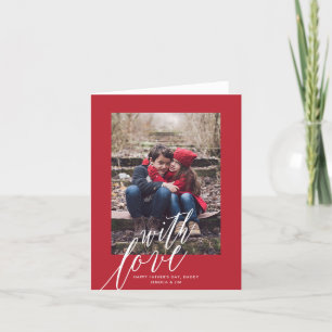 Festiva Con amor Tarjeta de felicitación plegada del día d