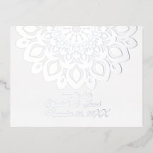 Cortar papel blanco Mandala Guardar postal de fech
