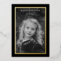 Elegancia sin tiempo Tarjeta de foto de Año Nuevo 