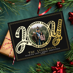 Festiva Con Relieve Metalizado Elegante tarjeta de vacaciones para Navidades de A