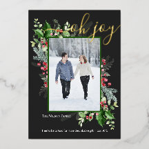 Elegantes Navidades Greenery Greeting Tarjeta de R